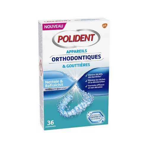 POLIDENT Nettoyant Appareils Orthodontiques & Gouttières 36 Comprimés-18671