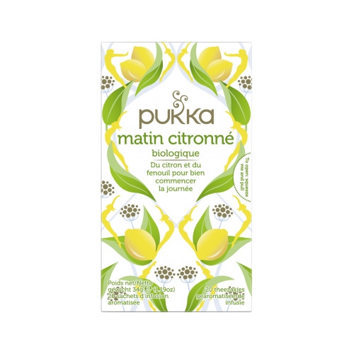 PUKKA Matin Citronné Bio 20 Sachets-18704 PUKKA Matin Citronné Bio 20 Sachets-18704