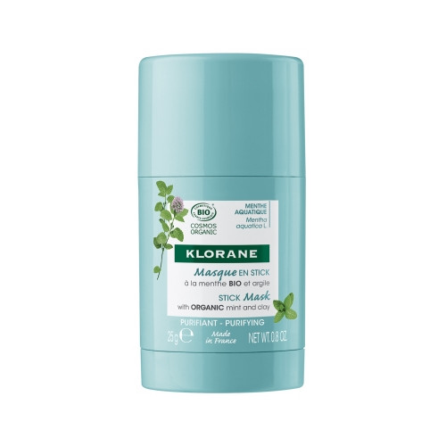 KLORANE Masque en Stick à la Menthe Bio et Argile Bio 25 g-18728 KLORANE Masque en Stick à la Menthe Bio et Argile Bio 25 g-18728