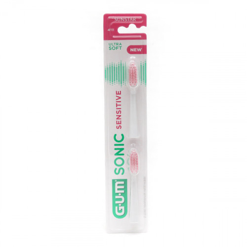 GUM Gum Sonic Sensitive brossettes pour brosse à dents électrique-18848 GUM Gum Sonic Sensitive brossettes pour brosse à dents électrique-18848