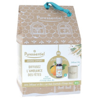 PURESSENTIEL Coffret Aroma diffuseur en bois + huile essentielle d'orange douce bio 10ml-18861
