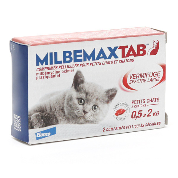 Pharma360 - Milbemax Tab 2 Comprimés pour Chats 2kg+ - Vermifuge Efficace  ELANCO