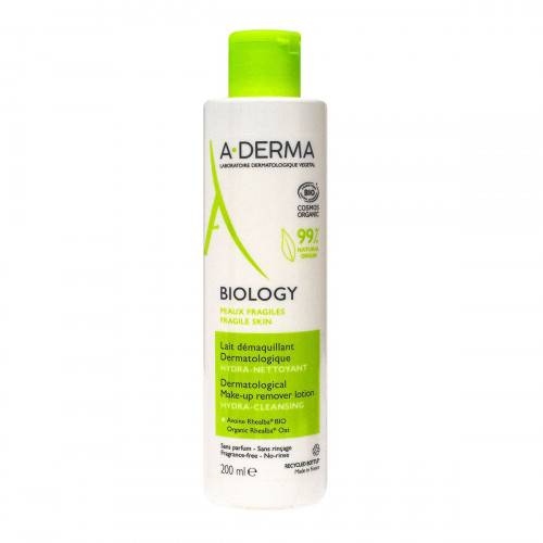 ADERMA Biology lait hydra démaquillant dermatologique bio 200ml-18896