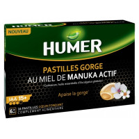 URGO HUMER Pastilles Gorge au Miel de Manuka Actif IAA 15+ 16 Pastilles-19012