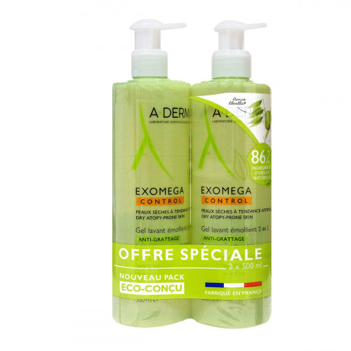 ADERMA Exomega bébé duo gel 2en1 2x500ml-19041