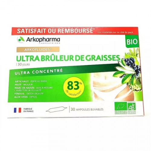 ARKOPHARMA Arkofluide Bio Ultra Brûleur de Graisses Vegan 30 Ampoules-19042