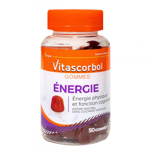 COOPER Vitascorbol Energie physique fonctions cognitives 50 gommes-19084 COOPER Vitascorbol Energie physique fonctions cognitives 50 gommes-19084