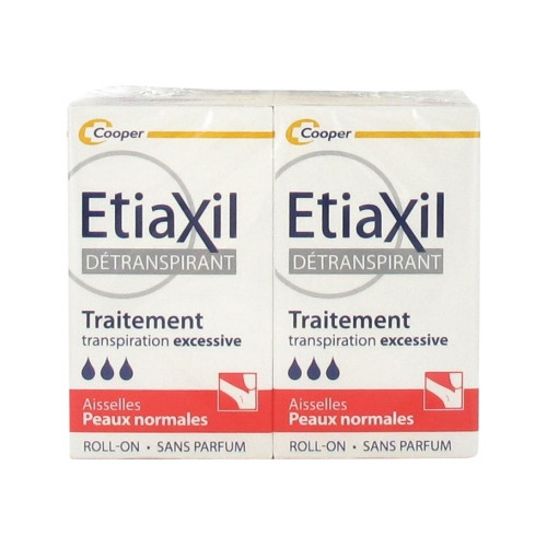 ETIAXIL Détranspirant Traitement Transpiration Excessive Lot de 2 x 15 ml-19102 ETIAXIL Détranspirant Traitement Transpiration Excessive Lot de 2 x 15 ml-19102