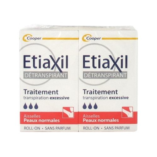 ETIAXIL Détranspirant Traitement Transpiration Excessive Lot de 2 x 15 ml-19102