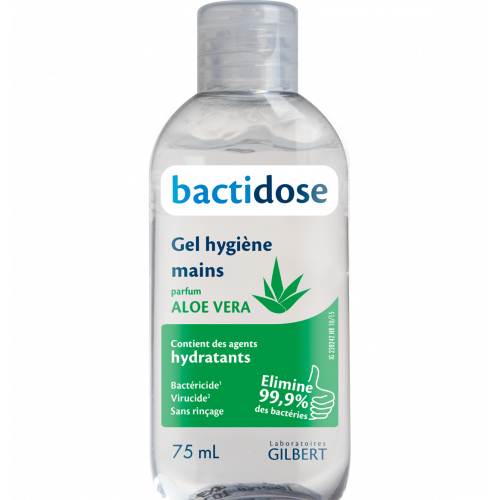 GILBERT Bactidose Gel Hygiène Mains Aloe Vera 75ml-19114