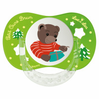 LUC ET LEA Sucette Anatomique avec anneau Petit Ours Brun Noël x1 18 mois et plus Luc Et Lea-19135