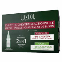 Chute de Cheveux Réactionnelle 2en1 14 fioles x7ml Luxeol
