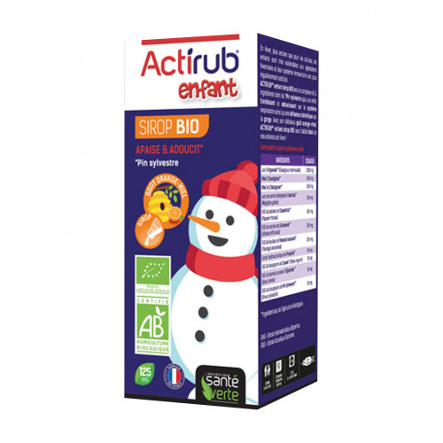 SANTE VERTE Sirop Enfant Bio 125ml ActiRub Sante Verte-19185 SANTE VERTE Sirop Enfant Bio 125ml ActiRub Sante Verte-19185
