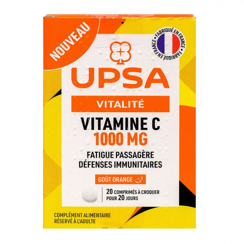 UPSA Vitalité Vitamine C 1000mg fatigue passagère 20 comprimés-19191