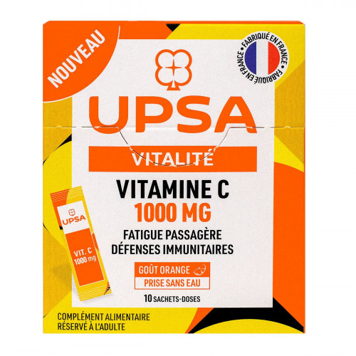 UPSA Vitalité Vitamine C 1000mg fatigue passagère 10 sachets-19192