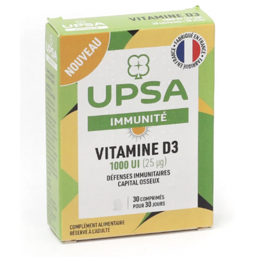 UPSA Immunité Vitamine D3 1000UI défenses immunitaires 30 comprimés-19194