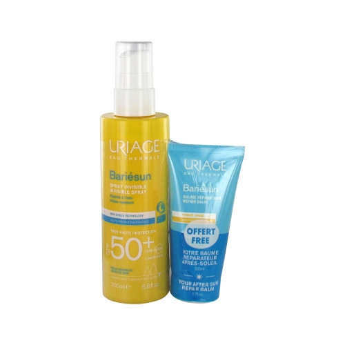 URIAGE Bariésun Spray Invisible Très Haute Protection SPF50+ 200 ml + Baume Réparateur 50 ml Offert-19210