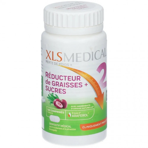 XL-S MEDICAL Perte de poids + Réducteur de graisses + Sucres 120 Comprimés-19225 XL-S MEDICAL Perte de poids + Réducteur de graisses + Sucres 120 Comprimés-19225