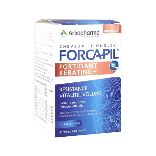 ARKOPHARMA Forcapil Fortifiant Kératine+ 60 Gélules-19322 ARKOPHARMA Forcapil Fortifiant Kératine+ 60 Gélules-19322