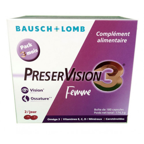 BAUSCH & LOMB PreserVision 3 Femme 180 Capsules-19334