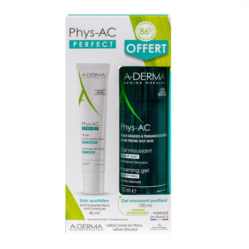 ADERMA Phys-Ac Perfect fluide 40ml + gel offert-19343