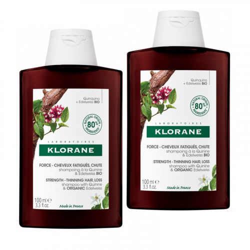 KLORANE Shampoing fortifiant à la quinine - Lot 2 x 400ml-19395 KLORANE Shampoing fortifiant à la quinine - Lot 2 x 400ml-19395