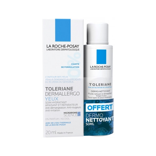 LA ROCHE POSAY Tolériane Dermallergo Yeux 20 ml + Dermo-Nettoyant 50 ml Offert-19410