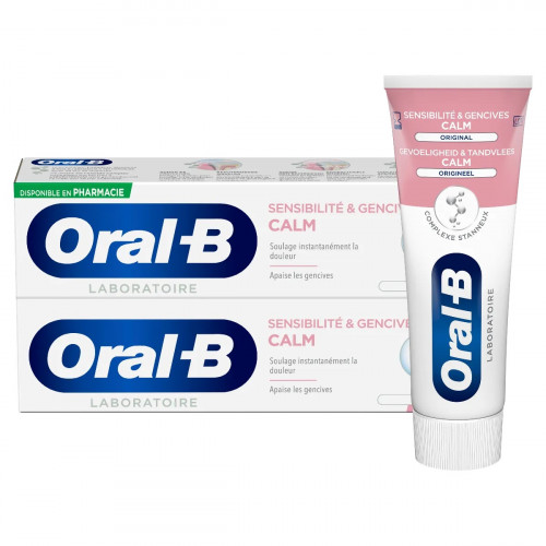 ORAL B Dentifrice Sensibilité & Gencives Calm Original, Lot de 2x75ml-19438