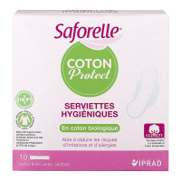 SAFORELLE Serviettes hygiéniques extra-fines avec ailettes x10-19469