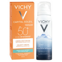 Capital Soleil Crème Onctueuse SPF50+ 50 ml + Eau Thermale 50 ml Offert
