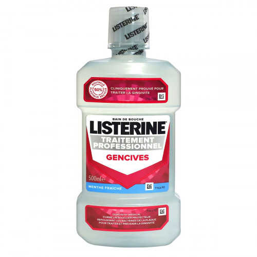 LISTERINE Bain de bouche traitement professionnel gencives 500ml-19512