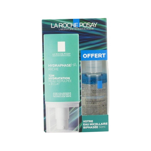LA ROCHE POSAY Hydraphase HA Riche 50 ml + Eau Micellaire Biphasée Ultra Peaux Sensibles 50 ml Offerte-19535 LA ROCHE POSAY Hydraphase HA Riche 50 ml + Eau Micellaire Biphasée Ultra Peaux Sensibles 50 ml Offerte-19535