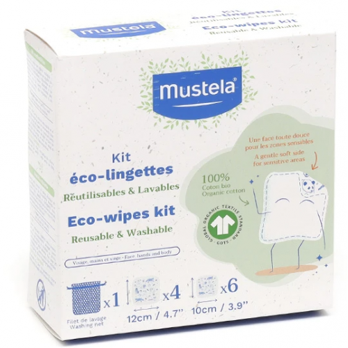 MUSTELA Eco-lingettes réutilisables et lavables x6 Mustela-19544 MUSTELA Eco-lingettes réutilisables et lavables x6 Mustela-19544