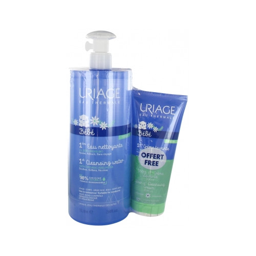 URIAGE Bébé 1ère Eau Nettoyante 1 L + 1ère Crème Lavante 200 ml Offerte-19558 URIAGE Bébé 1ère Eau Nettoyante 1 L + 1ère Crème Lavante 200 ml Offerte-19558