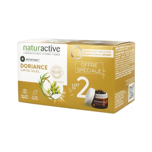 Doriance Capital Soleil Lot de 2 x 60 Capsules + Bracelet Offert Doriance Capital Soleil Lot de 2 x 60 Capsules + Bracelet Offert