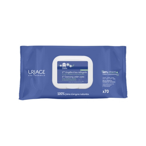 URIAGE Bébé 1ères Lingettes d'Eau Nettoyante 70 Lingettes-19581 URIAGE Bébé 1ères Lingettes d'Eau Nettoyante 70 Lingettes-19581