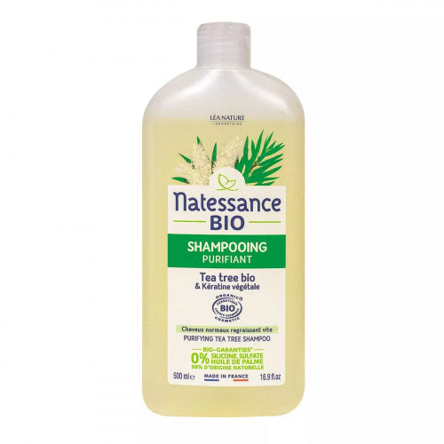 Natessance Bio Shampooing Tea Tree 500ml - Purifie et Rafraîchit