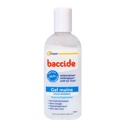 BACCIDE Gel mains hydroalcoolique peau sensible 100ml-19827 BACCIDE Gel mains hydroalcoolique peau sensible 100ml-19827