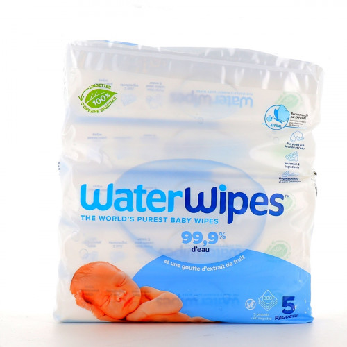 GILBERT Waterwipes Lingettes Bébé 1 Pack - Douceur, Peau Sensible