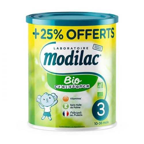 BIO 3 CROISSANCE - Lait en Poudre 10-36 mois 800gr + 25% Offerts