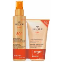 NUXE Sun Spray Fondant Haute Protection SPF 50 150 ml + Lait Fraîcheur Après-Soleil Visage et Corps 100 ml Offert-19898