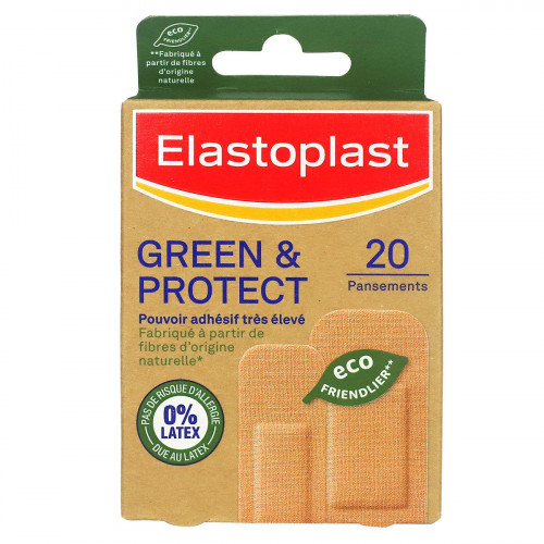 ELASTOPLAST Green and Protect 10 pansements pré-découpés-19924 ELASTOPLAST Green and Protect 10 pansements pré-découpés-19924
