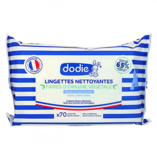 Lingettes nettoyantes à l'eau Dodie x20