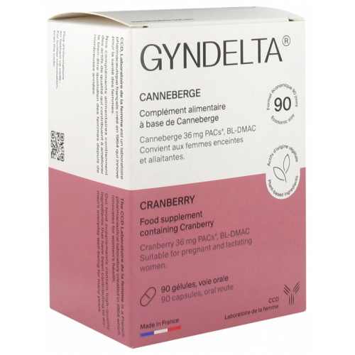 CCD Gyndelta Protecteur Urinaire à base de Cranberry 90 Gélules-20062