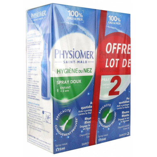 PHYSIOMER Solution nasale Spray Adultes & Enfants 2 x 135 mL-20071