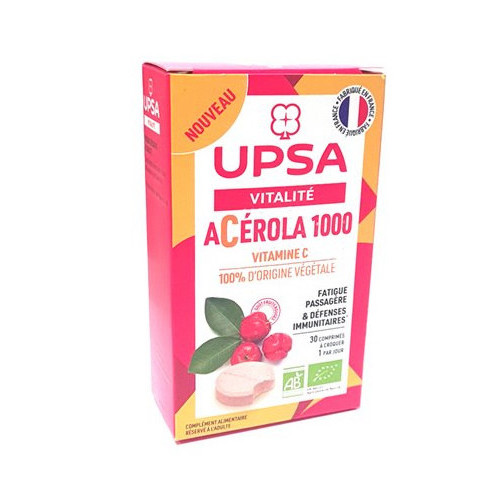 UPSA Acérola 1000 Bio 30 comprimés à croquer-20119 UPSA Acérola 1000 Bio 30 comprimés à croquer-20119
