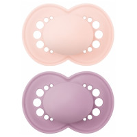 MAM Original 2 Sucettes Anatomiques Silicone Couleurs Unis 18 Mois et +-20129