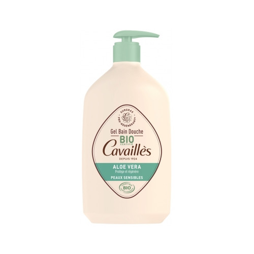 ROGE CAVAILLES Gel Bain Douche Peaux Sensibles Aloe Vera Bio 1 L-20180