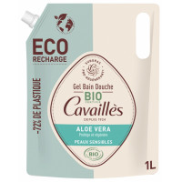 ROGE CAVAILLES Gel Bain Douche Peaux Sensibles Aloe Vera Bio Éco-Recharge 1 L-20181