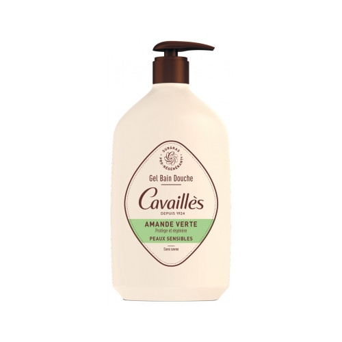ROGE CAVAILLES Gel bain douche peau sensible amande verte 1L-20182 ROGE CAVAILLES Gel bain douche peau sensible amande verte 1L-20182
